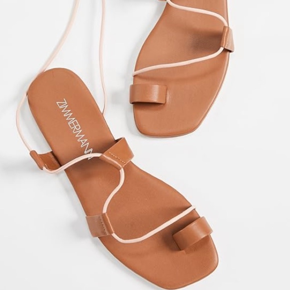 Zimmermann Tan Lace Up Sandals - Sz. 40 - Picture 2 of 16